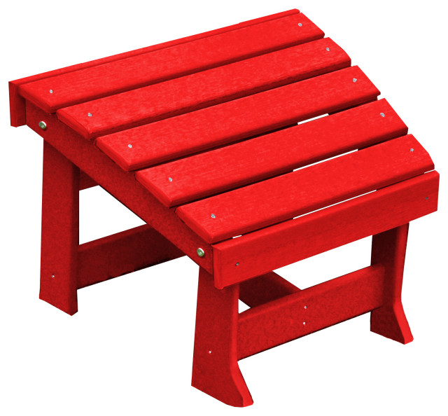 Poly New Hope Footstool, Bright Red