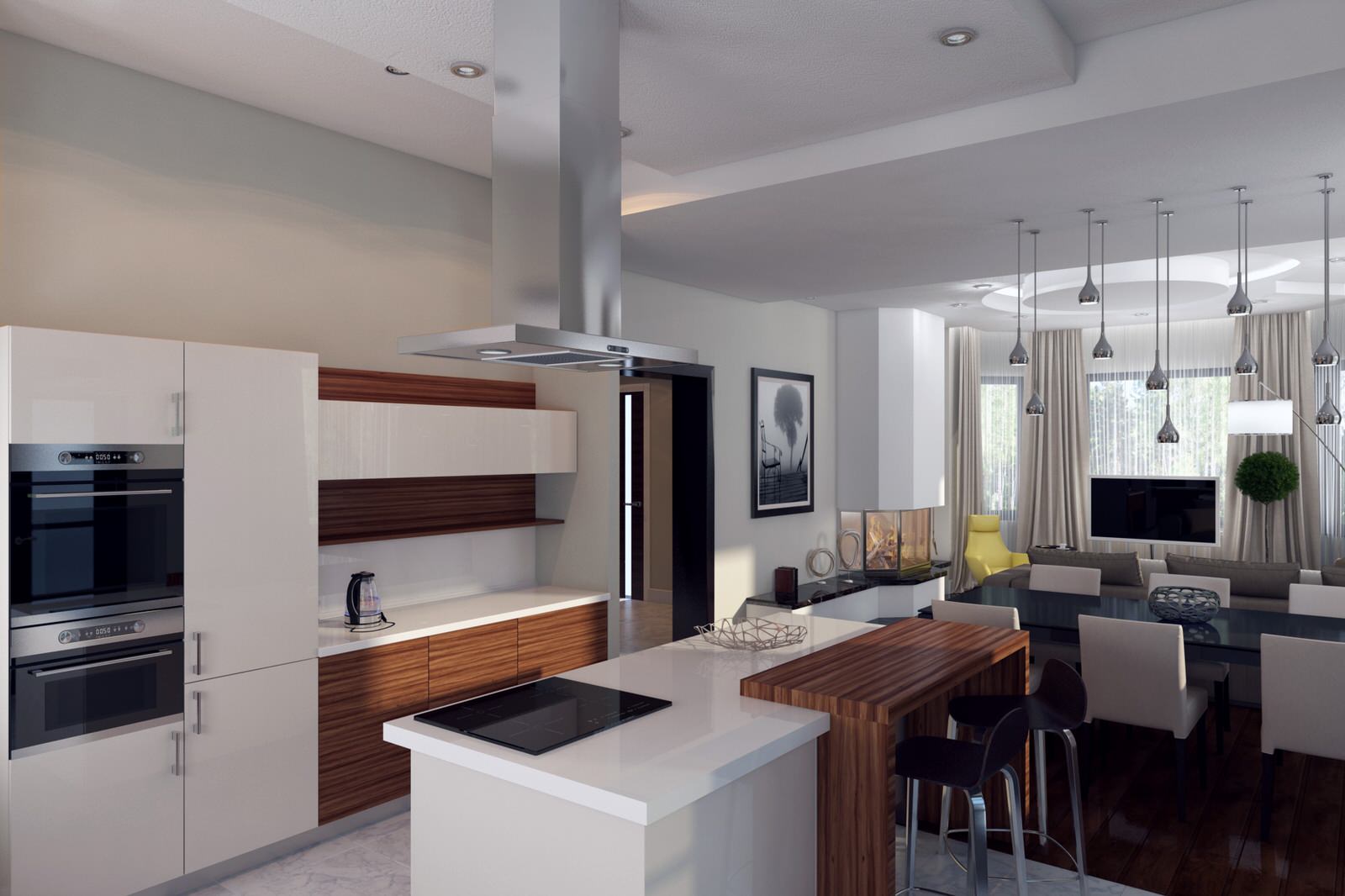 Интерьер загородного дома на Ярославском шоссе