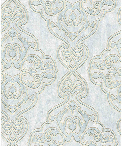 Elena Light Blue Damask Wallpaper Bolt Elena Light Blue Damask Wallpaper Bolt