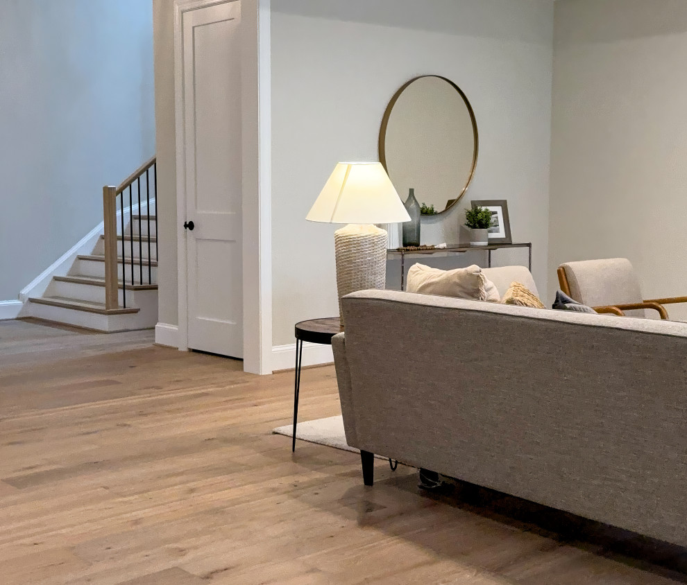 Project #150 | Contemporary White Oak Curve - Contemporary - Living ...