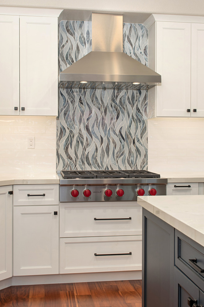 Example of a transitional kitchen design in San Diego