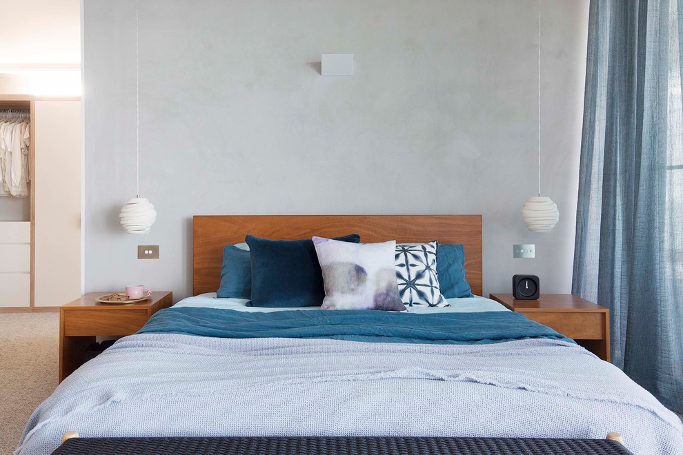 Photo of a beach style bedroom in Sydney.