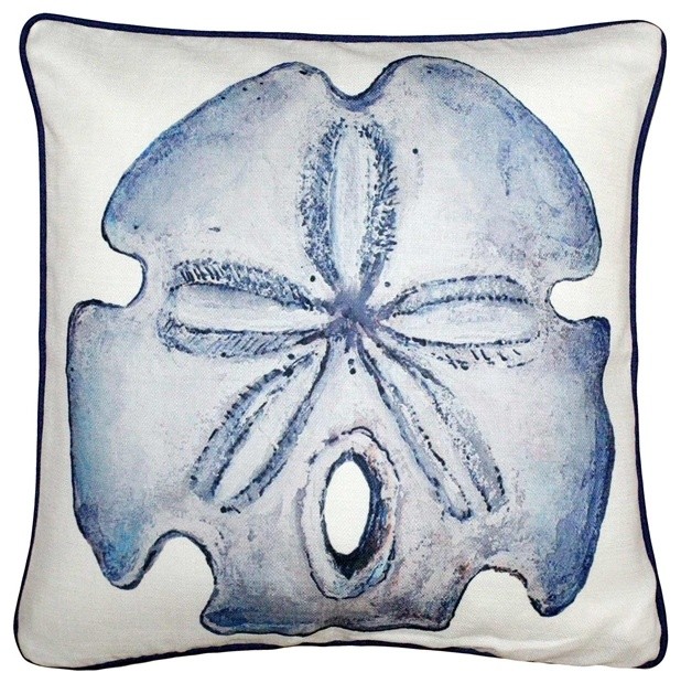 Tracy Upton Big Island Sand Dollar Solitaire Throw Pillow, 20"x20