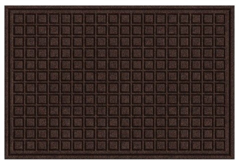 Tire Tuff Textures Squares Mat Walnut Contemporary Doormats