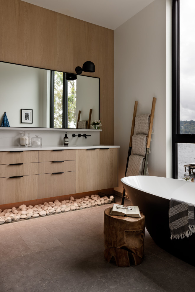 DOCKSIDE SEATTLE Contemporary Bathroom Seattle by Acadia Craft