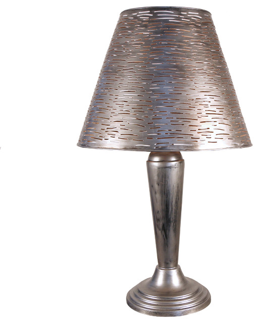 23 Punched Metal Outdoor Solar Led Table Lamp Traditional