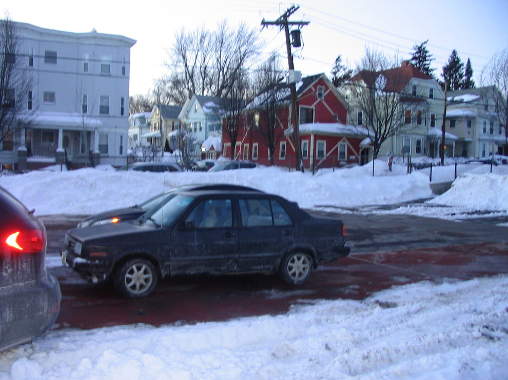 Radio antenna badly bent at car wash