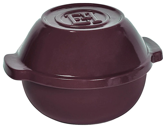 Emile Henry Figue Ceramic 2.1 Quart Potato Pot Transitional