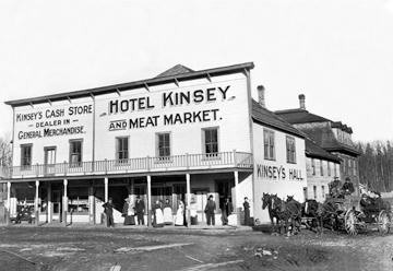 Hotel Kinsey and Meat Market 12x18 Giclee on canvas