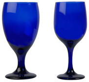 Cobalt Blue Water Goblet
