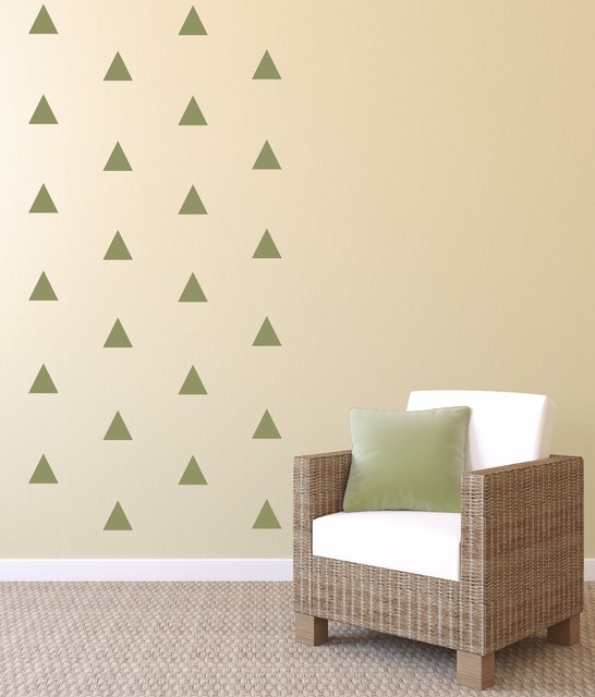 Triangles Pattern Wall Decal, 3", 3" Contemporary Wall Decals by
