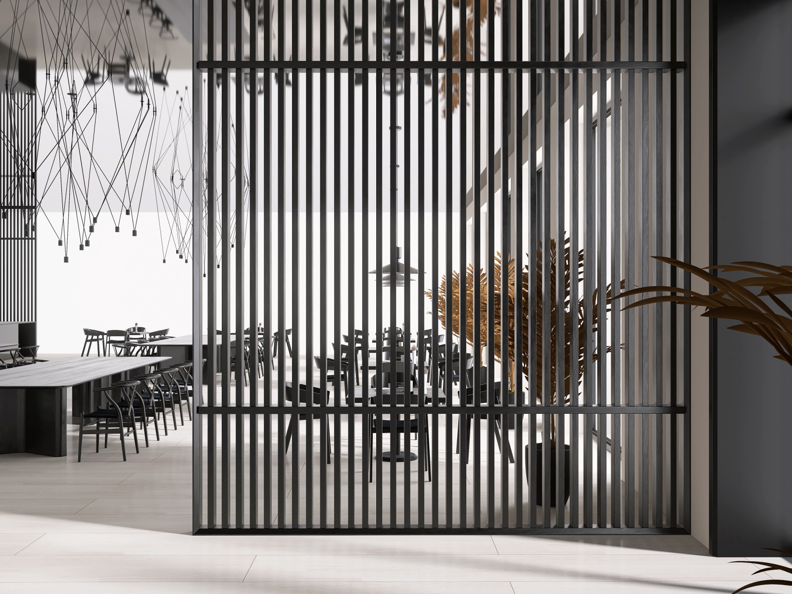 Наш проект ресторана в индустриально-минималистичном стиле Интерьер общественног