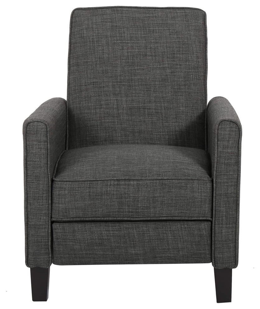 Contemporary Recliner, Polyester Upholstered Seat With Piping Details -  Transitional - Recliner Chairs - by Decorn | Houzz