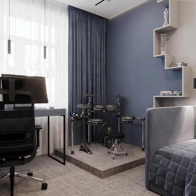 Дизайн проект 4-х комнатной квартиры 145 м2 для семейной пары с детьми