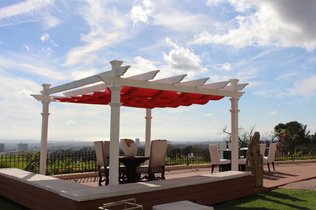 Infinity Canopy Red contemporary-deck