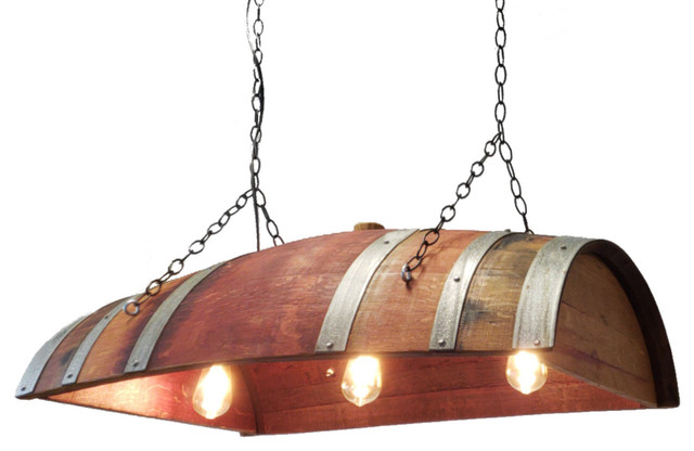 Wine Barrel Hanging Lamp - Rustic - Pendant Lighting - by Central Coast  Creations | Houzz