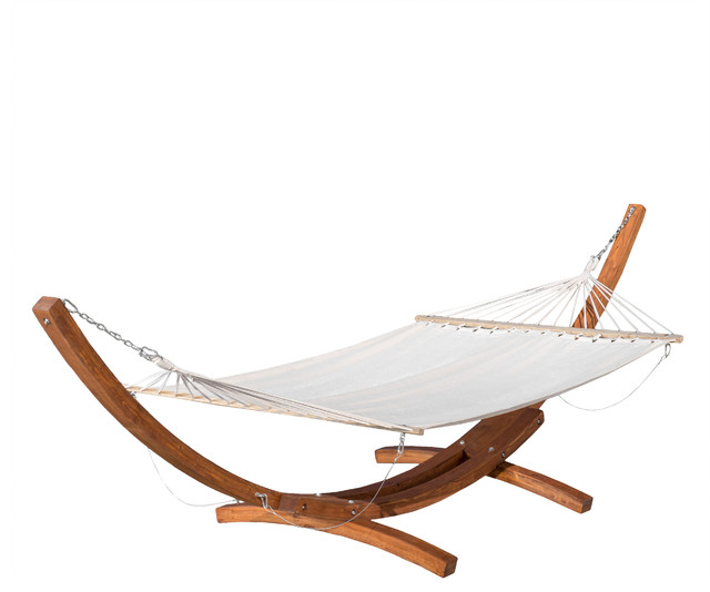 Weston Larch Wood & Canvas Hammock W/ Stand Tropical Hammocks And