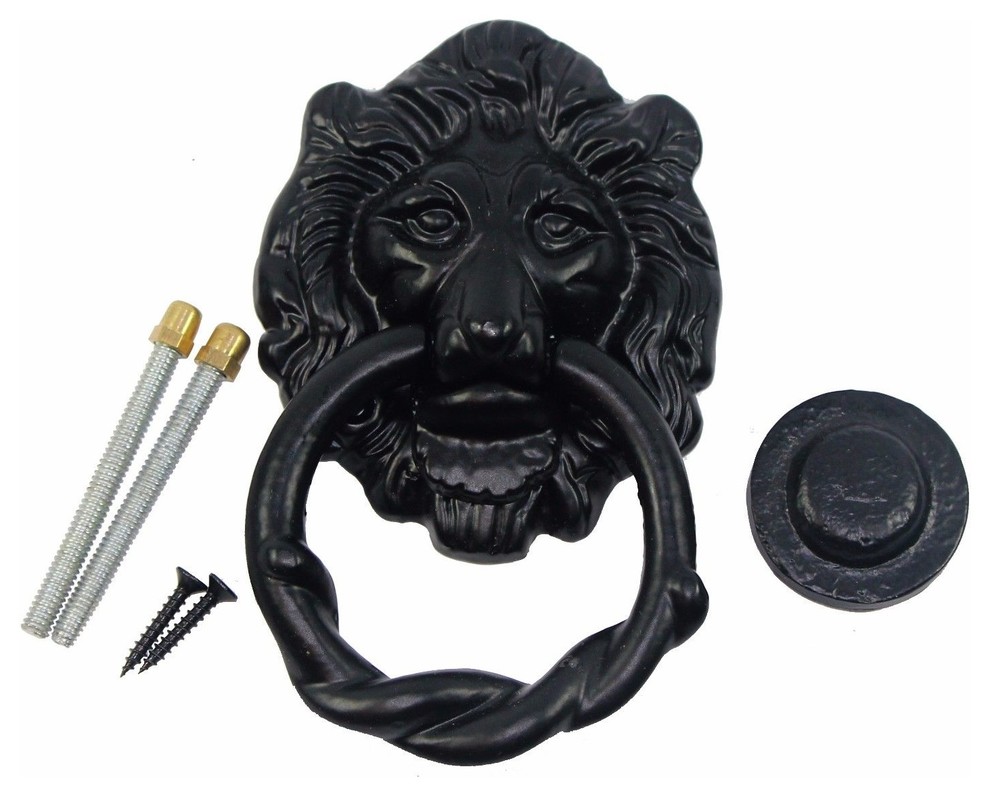 Antique Look Lion Head Iron Heavy Duty Ring Fancy Door Knocker