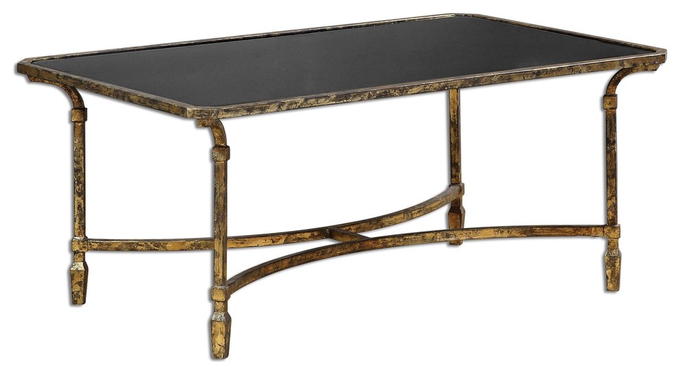 Gold Zion 44In.W Iron Coffee Table