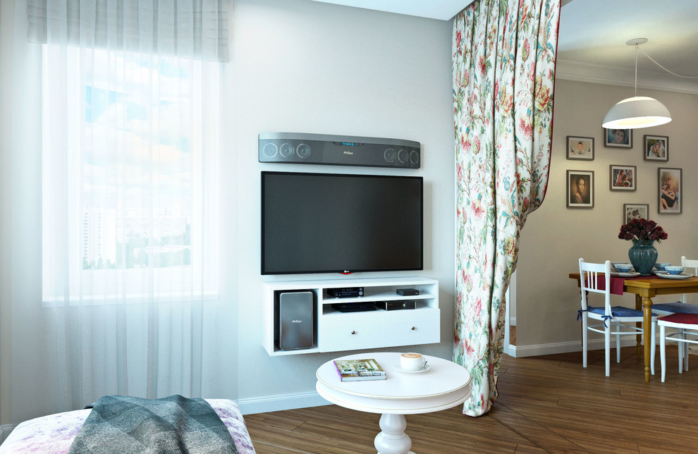 Большое совмещённое пространство в квартире