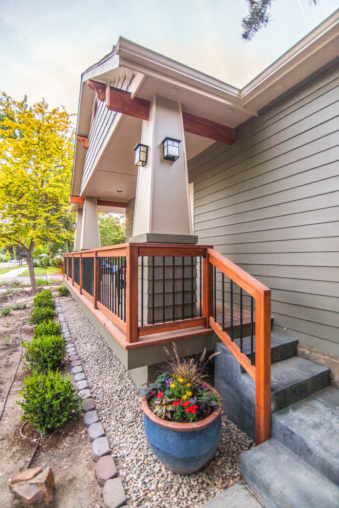 Bohn Front Porch Side Craftsman Deck Boise by CK Rogers Design