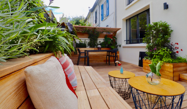 Terrasse maison de ville contemporary-courtyard