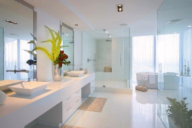 Supreme Milk Glass Tile Modern Bathroom Miami By Mineral Tiles