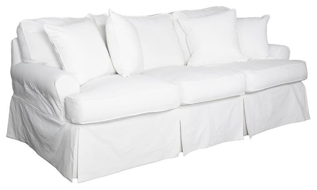 Sunset Trading Horizon Sofa Slip Cover Set Only Warm White