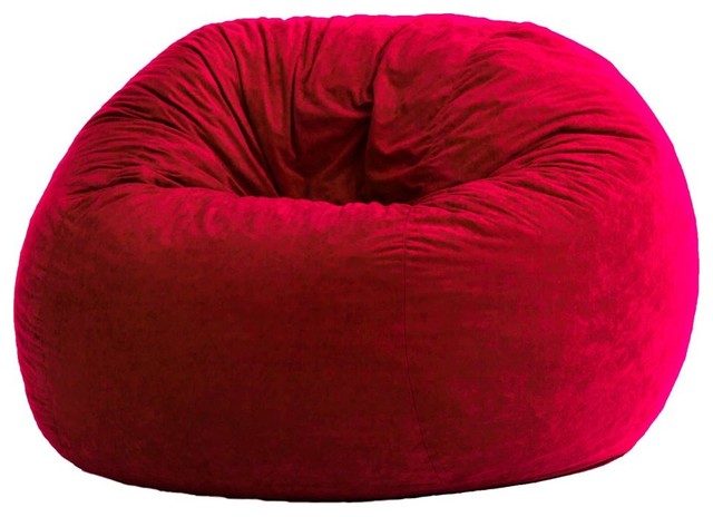 Comfort Research 4 Foot Large Fuf Chair Comfort Suede, Sierra Red