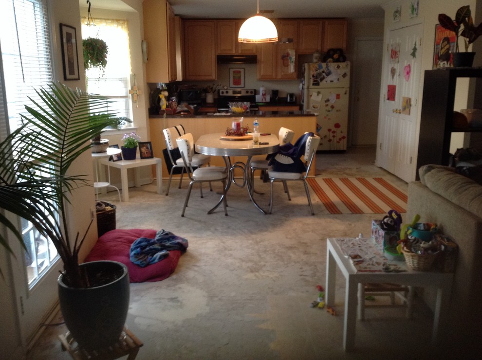 Redoing floor in open floor plan..tile and wood or just wood?