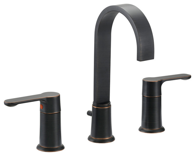 Oil Rubbed Bronze Lavatory Widespread Vanity Faucet - Contemporary ...