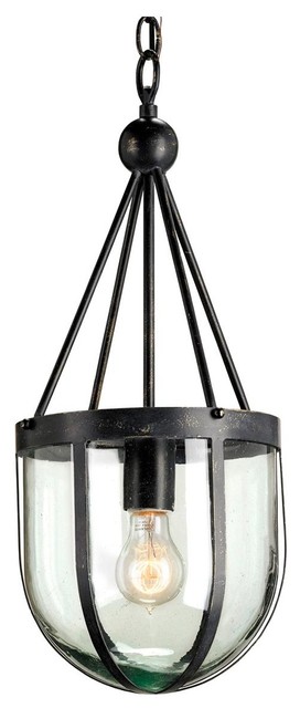 Wrought Iron Industrial Cage Pendant