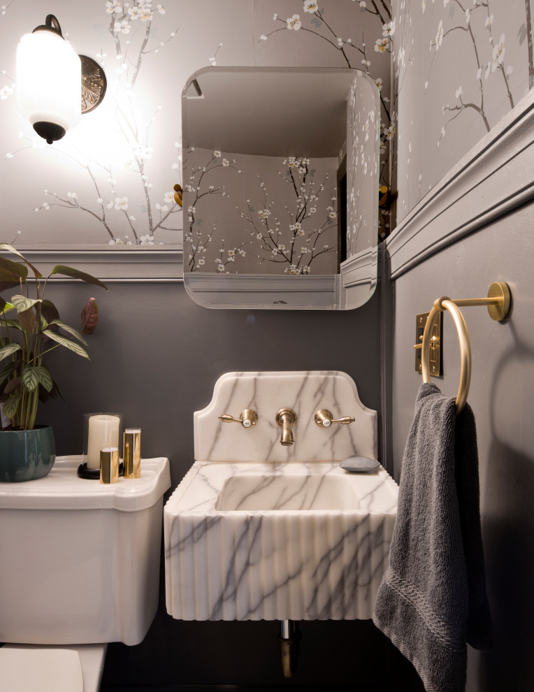 Colonial Remix - Transitional - Powder Room - Philadelphia - by Jibe ...