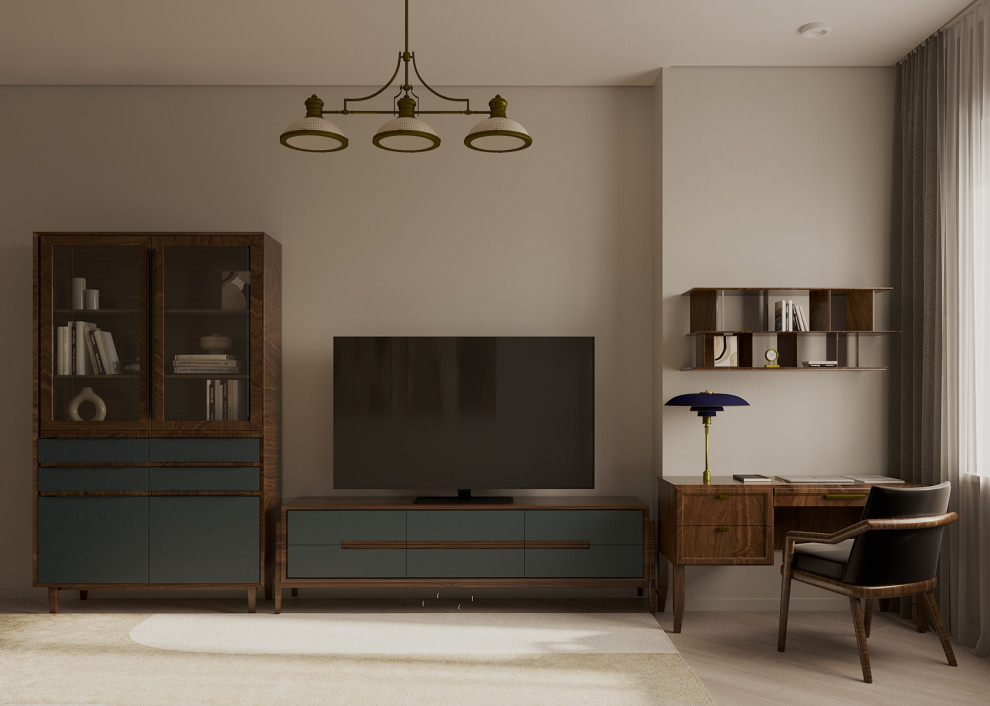 Гостиная в современном стиле, 20 м