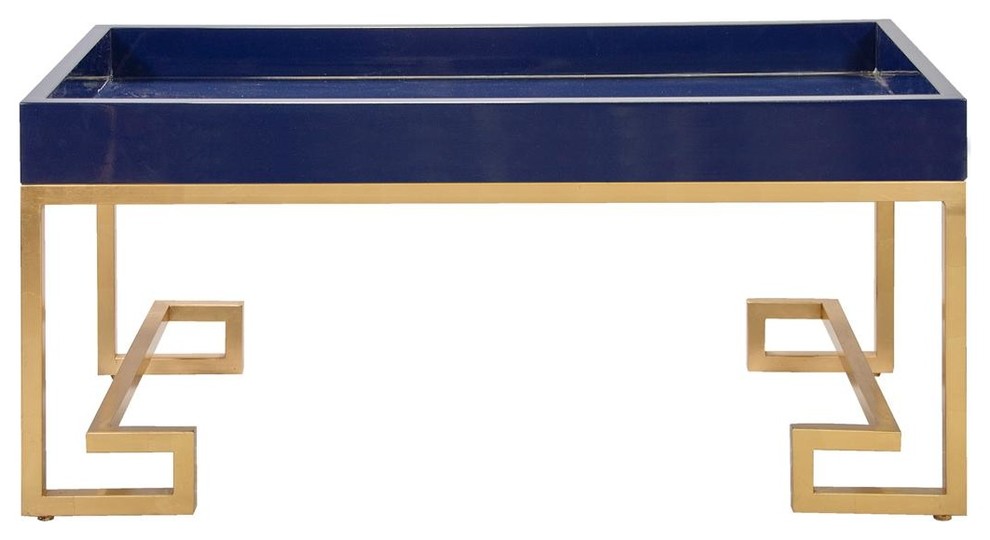 Lacquered Tray Greek Key Coffee Table
