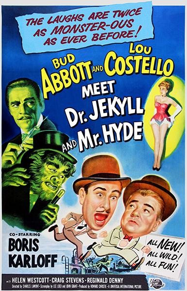 Abbott And Costello Meet Dr Jekyll And Mr Hyde 1953 Movie Poster Midcentury Prints And Posters By Poster Rama