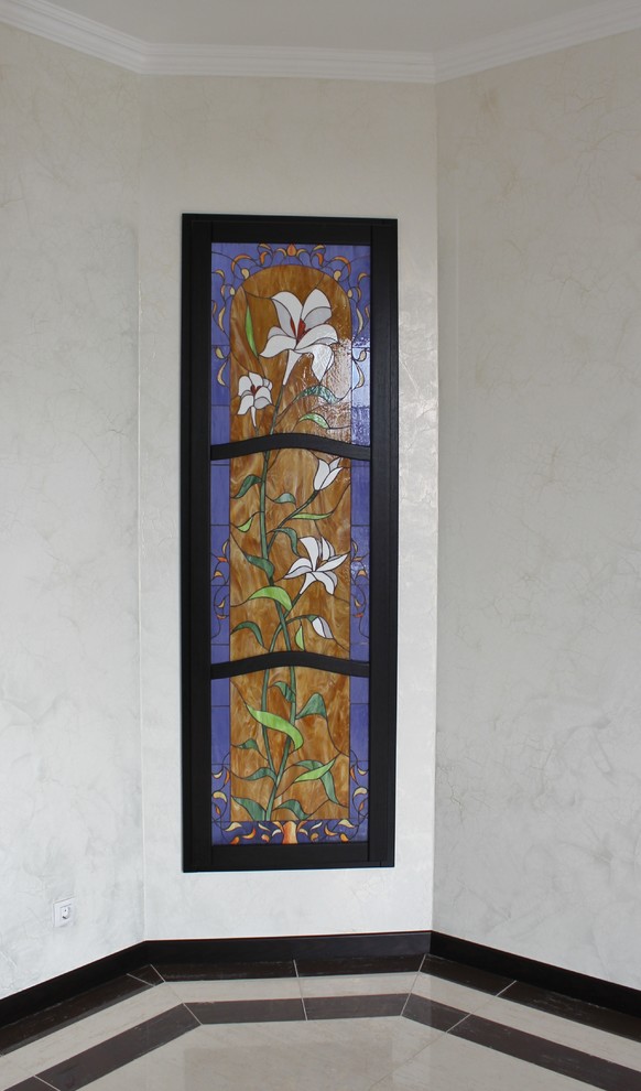 Массив дуба и витражи "тиффани"