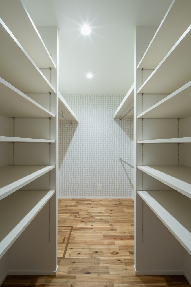 This is an example of a modern storage and wardrobe in Other.