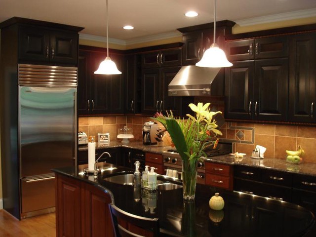 warm and modern kitchen design in raleigh - modern - kitchen