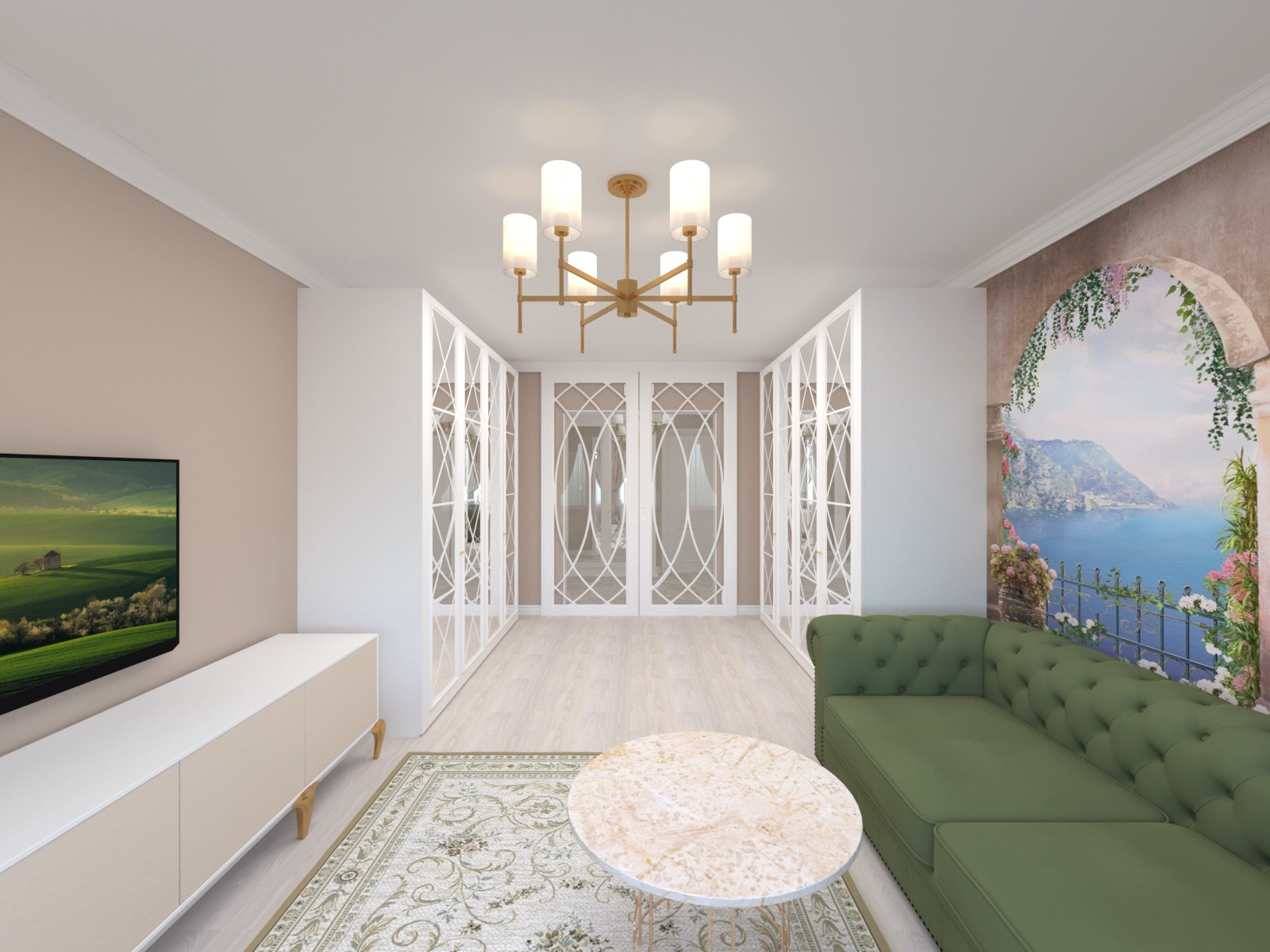 "Подмосковная Ривьера". Дизайн 3-х комнатной квартиры