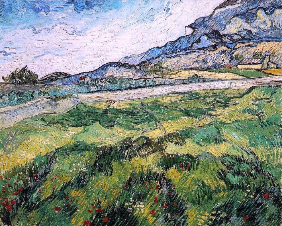 Vincent Van Gogh Green Wheat Field Wall Decal