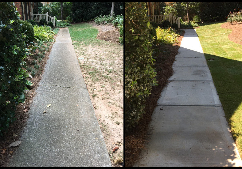 Concrete Driveway, Concrete Walk, Concrete Pad, Modular Concrete Block Wall, Sod