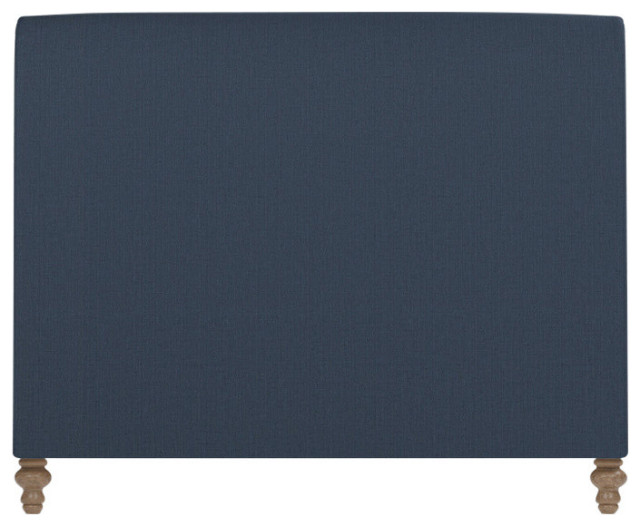 Empire Linen Scroll Headboard, Bluebell, Twin