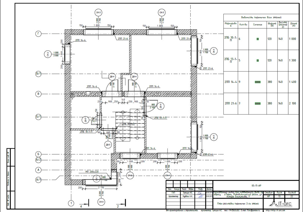 Проект 2-этажного жилого дома в г. Пермь, S=193,9 кв.м