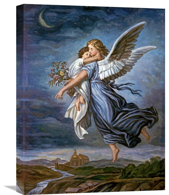 "The Guardian Angel" Artwork, 16" x 22" Traditional Prints And