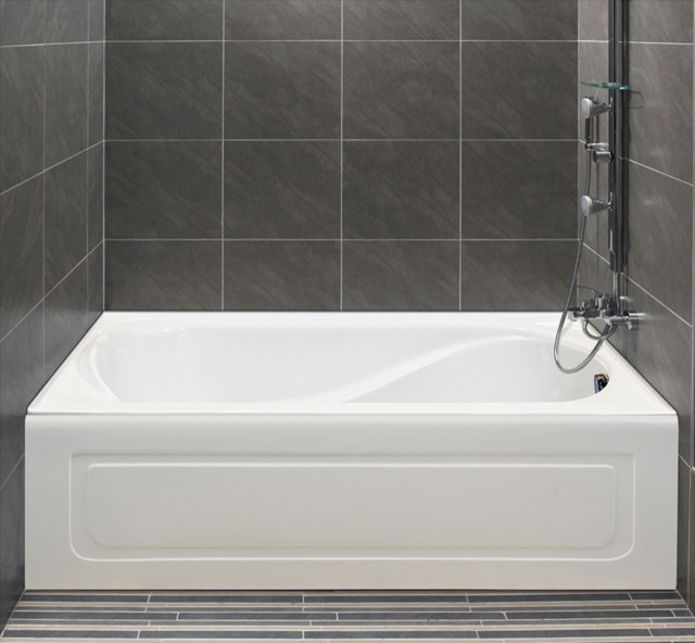 How high should tiles be on all 3 sides for an alcove bath tub?