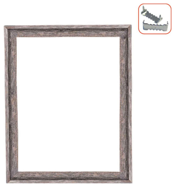 18x24 Weathered Gray Picture Frame With Sawtooth Hangers Farmhouse