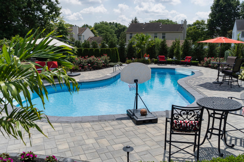 Manalapan, NJ: Outdoor Living Room, Kitchen, Firepit & Pool Patio