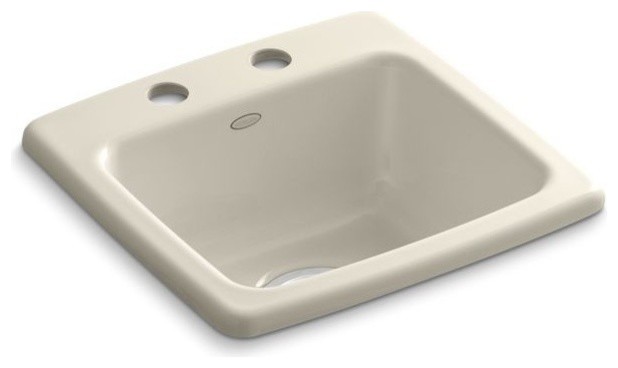 Kohler Gimlet Top Mount Bar Sink With 2 Faucet Hole Contemporary