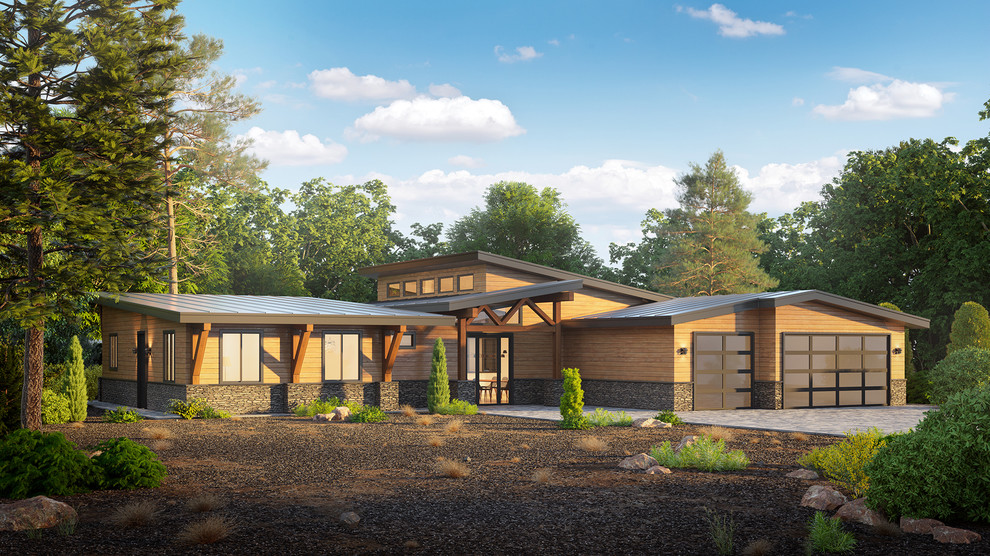 3d-visualization: A private house, USA.